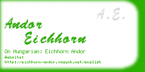 andor eichhorn business card